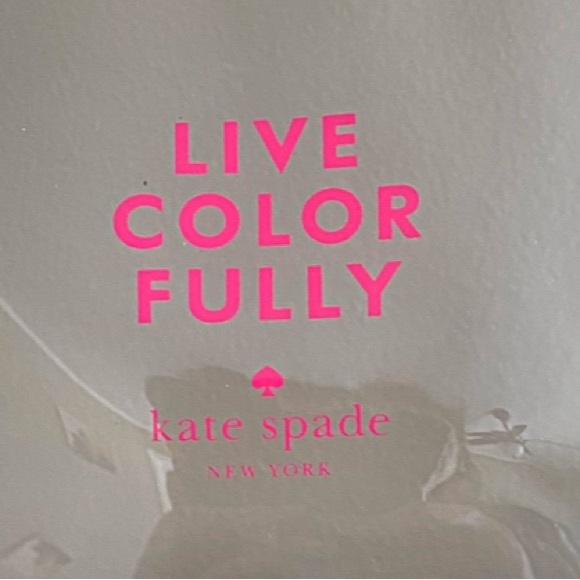 ♥️💖 NWOT Kate Spade Clear Bag for Cosmetics Stadium Festivals School Work Neon - Picture 4 of 4